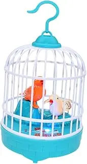 SUPVOX 1 PC Voice Activated Bird Cage with Lights Interactive Educational Plaything for Sound Responsive Bird Decoration No Battery Included Random Color