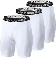 [HYCOPROT] 1 or 3 Pack Mens Compression Shorts Sports Quick Dry Base Layer Shorts Athletic Performance Underwear Shorts for Workout Running Active