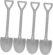 HAKIDZEL Elegant Stainless Steel Scrapers 4pcs Fruit Spoons Shovel Shape Perfect for Grapefruits and Watermelons
