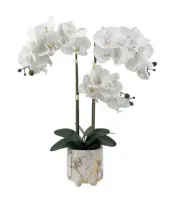 4 Types Orchid Artificial Flowers in Pot Bouquet Wedding Home Decoration Party