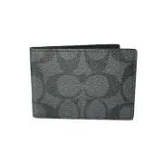 Coach Compact Small Billfold Wallet In Signature Canvas1