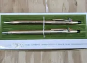 NICE CROSS 6601 12K GOLD FILLED PEN AND MECHANICAL PENCIL SET / AMOCO LOGO BRAND