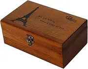 Wooden Sewing Basket - Carved Thread Organizer, Hinged Lid Kraft Box | Craft Surprise Chest, Sewing Accessory Case for Women, Men, Adults, Portable Organizer for Home Storage and Hobby Tools