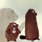 Cute Cartoon Groundhog Shaped Plush Cushion Soft And Huggable Sofa Pillow