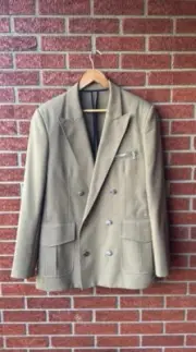 BALMAIN Taupe Double-Breasted Blazer Size Large/52 NWT