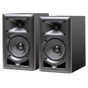 AB5 Powered Monitor Speaker Pair 100W, XLR/ RCA/ TRS for Studios, Music & Gaming
