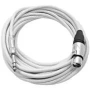- SATRXL-F25White - 25 Foot White XLR Female to 1/4 Inch TRS Patch Cables- 25...