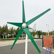 800W-1200W Wind Turbine Generator 12V / 24V / 48V Wind Turbine Kit with MPPT Controller and 5 Green Blades, 2.5m/s Start Wind Speed, Pure Copper Core Wind Turbine for Boats, Homes,800w,12V