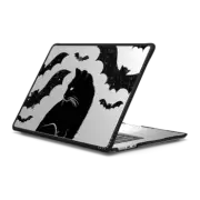 MacBook Air 15-inch (M2 - M4) Impact Case Black cat and bats - Halloween starry night