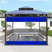Outdoor Waterproof PVC Curtain for Gazebo Garage Tear Resistant Customizable 7.22x8.2ft