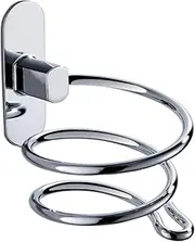 LOORGVEL Stainless Steel Hair Dryer Holder Wall-mounted Storage Rack Blow Dryer Shelf