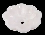 Pink Onyx Flower-Shaped Bathroom Basin Sink - Handmade Honey Onyx Stone Wash Basin - Elegant High-Gloss Finish Vessel Sink for Bathroom or Washroom - Easy to Clean - 40cm Diameter, 12cm Height