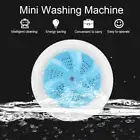 HB0 (Blue)Portable Mini Ultrasonic Washing Machine Travel Laundry Washer