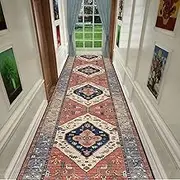 Carpet Runner for Hallway Kitchen Hall Stairs Narrow Runner Rug with Non Slip Backing Retro Style Runners for Corridor Kitchen Entryway,0.6m x 3m