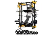 Reeplex Cbt-PL Multi Station Gym + Fid Bench + Leg Press + 100kg Weight Plates + Olympic Barbell