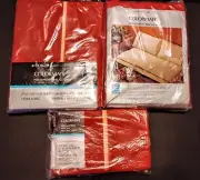 Vtg Sears Colormate Perma-Prest Percale Sheet Full Size Flat Fitted & Pillowcase