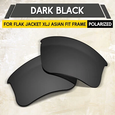 1.5MM POLARIZED Replacement Lenses for Oakley Flak Jacket XLJ AF 63mm, Black