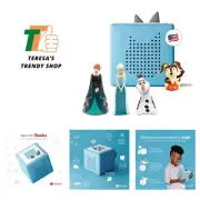 Toniebox Audio Player Starter Set with Elsa, Anna, Olaf, and Playtime Puppy -...
