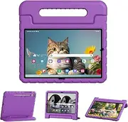 [Thoreta] Kids Case for Samsung Galaxy Tab S9 FE 10.9 inch/Tab S9 11 inch(2023 Release), Shockproof Lightweight EVA Foam Case with Foldable Handle Stand, with S Pen Holder, Purple