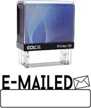 E-MAILED Self Inking Rubber Stamp Custom Colop Office Stationary P20 Mini Stamper