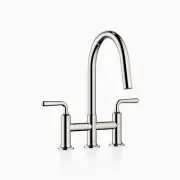 Dornbracht VAIA Three-hole bridge mixer Pull-down with spray 19870809-08 Platin