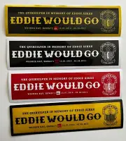 Eddie Would Go Sticker Lot Big Wave Invitational Hawaii Quiksilver Surf Stickers