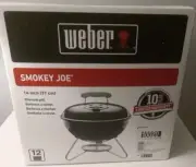 New/Sealed Weber Smokey Joe Charcoal Grill 14 Inch Black