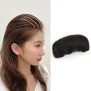 Hair Puff Volumising Clip, Invisible Fluffy Hair Pad, Black, Breathable Bump for Short and Long Hair (brown)