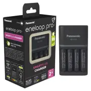 ENELOOP PRO CHARGER SMART QUICK PANASONIC BQ-CC55 + 4 AA BATTERIES 2500mAh NEW