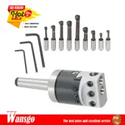 9PCS Shank Boring Bar Sets Boring Head 2"(7/8-20) With MT2 Shank 3/8-16 1/2"
