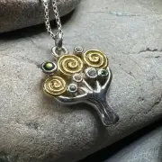 Tree of Life Necklace Nature Celtic Wiccan Pagan Ladies Pendant 925 W/FREE CHAIN
