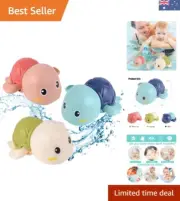 Colorful Bath Toys Swimming Turtle Game Set for Kids Aged 1-4 - Fun Splash Time!