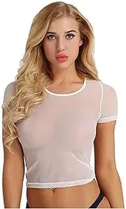 [GRRKDFQ] Women'S Erotic Bustiers & Corsets Sheer See-Through Transparent Tops