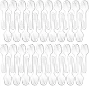 TEAONE Small Plastic Spoons, 50 PCS Clear Mini Spoons for Ice Cream, Cake, Pudding, Yogurt (7.5cm/2.95in)