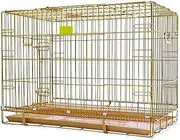 Dog Crate Folding Mental Wire Crates Dog Kennels - Outdoor and Indoor Pet Dog Cage Crate with Removable Tray - Small Animal Cages,Gold-30-in
