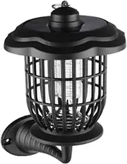 Solar Fly Zapper | 2 in 1 Light Trap,Light Attraction, Defense Lamp with Ground Pole, Nighttime Protection for Garden Camping Backyard Yard Lawn Patio Courtyard