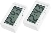 HEALLILY 2pcs Car Clock Clock Electronic Clock Mini Clock Vents Train Station Tablet Computer Bookshelf Desktop Clock Desktop Bookshelf Travel Clock Parts Vents White Plastic