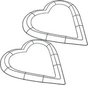 Totority Durable Iron Rings for Heart Shape Wreath Frame Floral Hoop Ring Wedding Floral Hoop Wreath