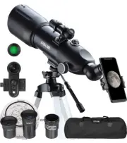 ESSLNB Telescope 40080 Beginner Astronomy 80Mm Moon Filter Tripod Travel Bag