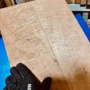 FLAME MapleTop 22”x15”x.3” KD Big Leaf Guitar Bass 5/16 Kiln Dry book Curly