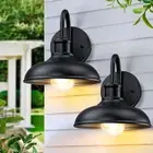 Gooseneck Outdoor Light Fixtures, 2-Pack Farmhouse Barn Lights for Porch, Ind...