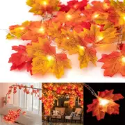 Artificial Autumn Maple Leaves Pumpkin Garland Led Fairy Lights for Christmas De