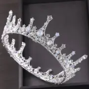 Baroque Bridal Jewelry Vintage Crystal Pearl Queen Crown Tiaras Headband
