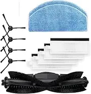 11pcs Accessory Kit, Compatible with Honiture G20 Robot Vacuums, 1 Roller Brush, 4 Side Brush, 4 Hepa Filter, 2 Mop Cloth