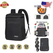 Stylish 30L Waterproof Cooler Backpack with Multiple Pockets - Ideal for Outdoor