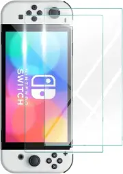 [2 Pack] Tempered Glass Screen Protector Compatible with Nintendo Switch OLED M
