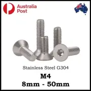 M4 Screw s Bolt s Countersunk Socket Hex Head CSK Course Stainless Steel A2 G304