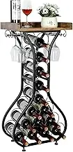 Wine Shelf Organizer Wine Rack Freestanding Floor Bar Table Wine Holder Stand Liquor Cabinet Glass Holder Wine Holder Portable