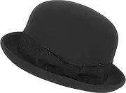 [Eohak] Wool Cloche Fedora Hat Church Hats for Women Men - Vintage Upturn Brim Bowler Hat Outdoor Fishing Hat