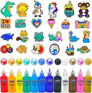 KOKO AROMA Create Your Own Window Paint Art Suncatcher Craft Kit-Boys Girls-Toys Age 6-12 Toddler Children’s DIY Sticker Windows Clings with Fun Story Coloring Book–[24] Sun Catchers[12] Paints Arts